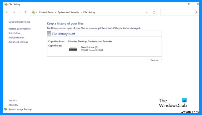 How to Turn on and Use File History to Backup and Restore files in Windows 11/10
