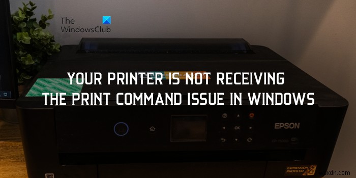 Fix Your printer is not receiving the print command issue in Windows 11