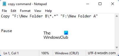 Command Prompt closes immediately after opening batch file