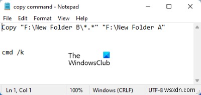 Command Prompt closes immediately after opening batch file