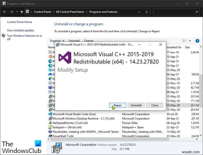 The code execution cannot proceed because CONCRT140.dll was not found