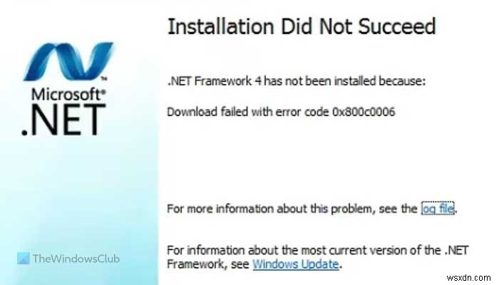Fix .NET Framework Error 0x800c0006 on Windows 11/10