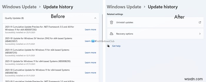 How to clear Windows Update History in Windows 11/10