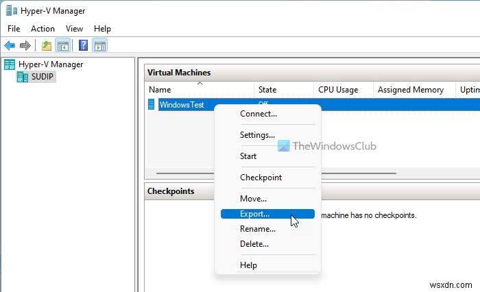 Hyper-V did not find virtual machines to import from location