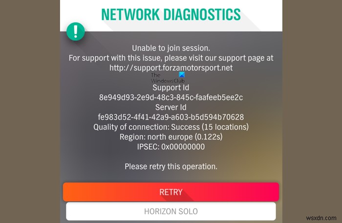 Fix Forza Horizon 4 IPsec Error – Unable to join session