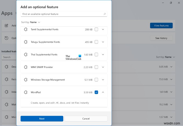 Turn Windows features On or Off; Manage Windows Optional features in Windows 11/10