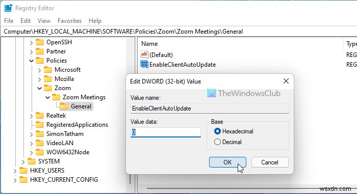 How to enable or disable Zoom auto update using Group Policy and Registry