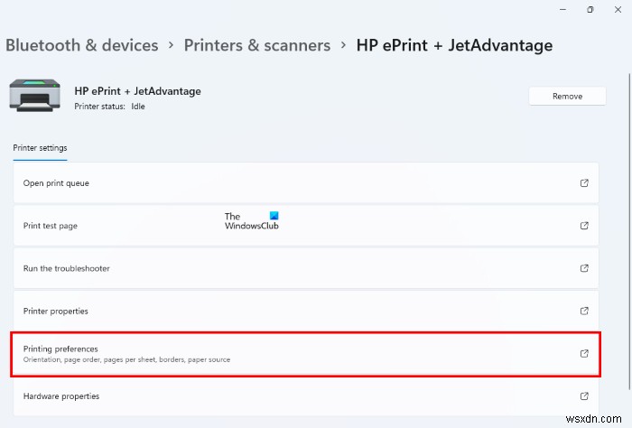 How to open and change Printer settings in Windows 11/10