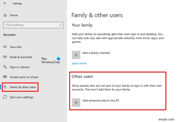 Admin, Standard, Work, School, Child, Guest Account in Windows 11/10