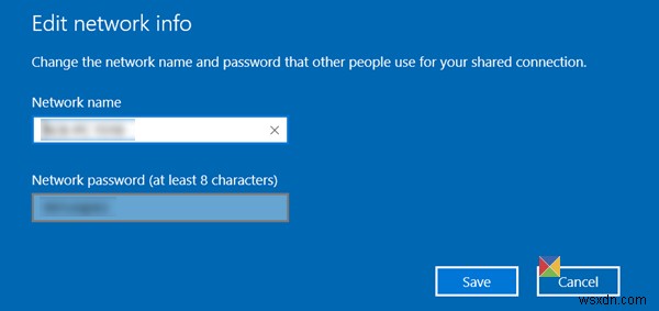 Create Mobile Hotspot; Change Hotspot Name & Password in Windows 11/10