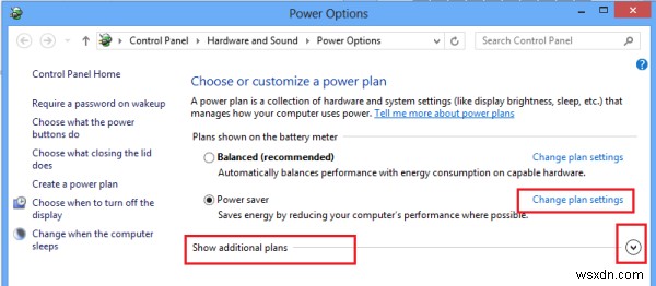 Change Power Plan, Settings, Options; Create Custom Power Plans in Windows 11/10