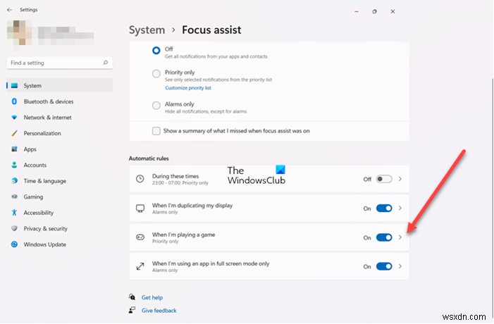 How to disable Notifications during Presentations or while playing Games in Windows 11/10