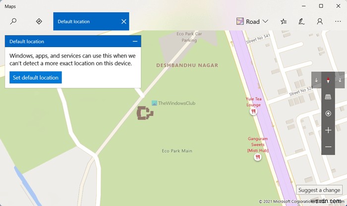 How to set Default Location of your PC in Windows 11/10