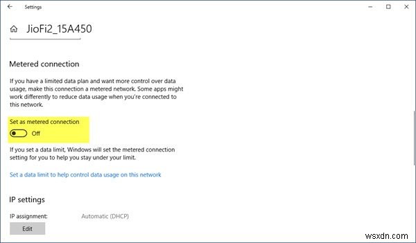How to set Metered Connection in Windows 11/10
