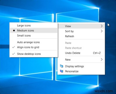 How to change desktop icon size and view to Details and List view in Windows 11/10