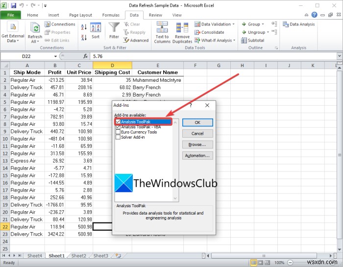 How to perform Regression Analysis in Windows 11/10