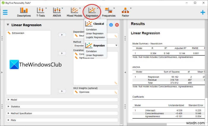 How to perform Regression Analysis in Windows 11/10