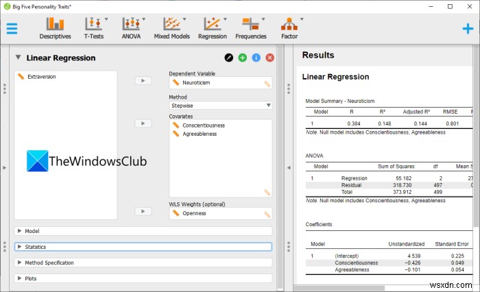 How to perform Regression Analysis in Windows 11/10
