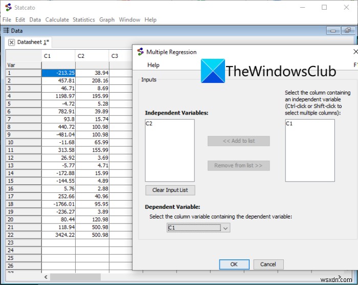 How to perform Regression Analysis in Windows 11/10