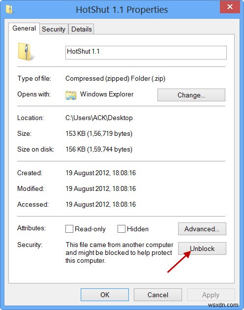 Windows has blocked access to this file; Unblock a File in Windows 11/10