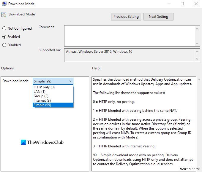 Service Host Delivery Optimization High Network, Disk or CPU usage