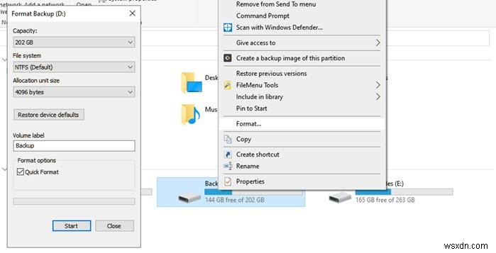 How to format a Hard Drive or Disk in Windows 11/10