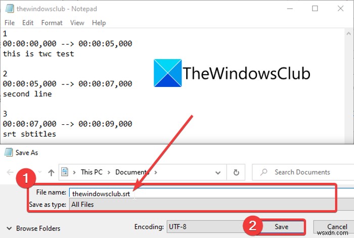 How to create SRT subtitles in Windows 11/10