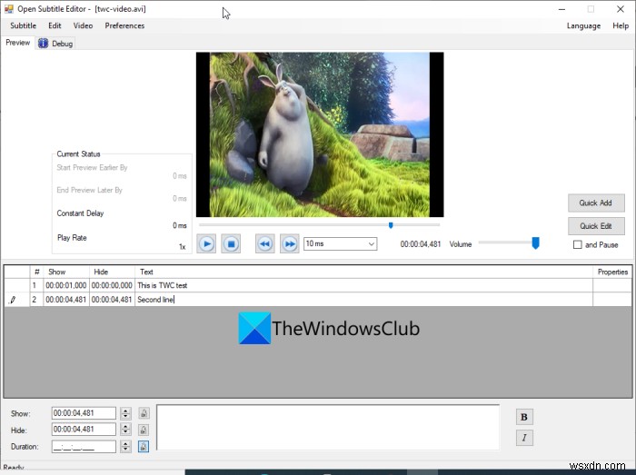 How to create SRT subtitles in Windows 11/10