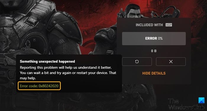 Fix Error Code 0x80242022 when installing Xbox games on Windows PC