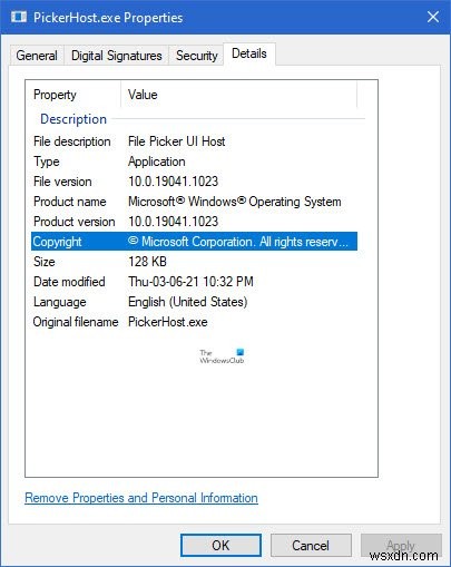 File Picker UI Host PickerHost.exe is not responding in Windows 11/10