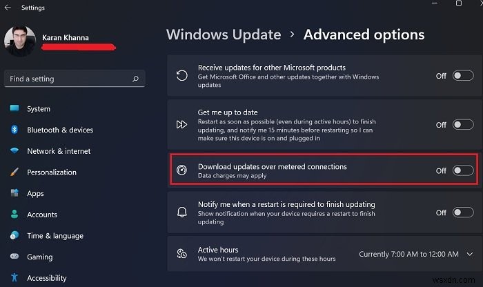 Allow Windows Updates to be downloaded automatically over Metered Connections