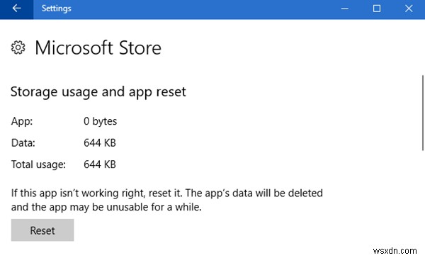 How to Reset or Repair Microsoft Store apps via Windows Settings