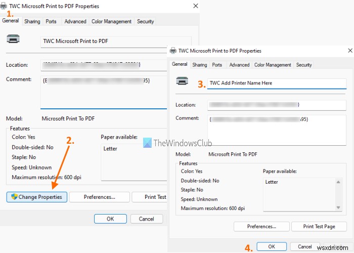 How to rename a Printer in Windows 11/10
