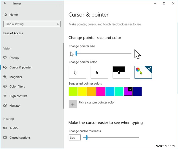 Make Mouse Pointer color red, solid black, etc, in Windows 11/10 for better visibility
