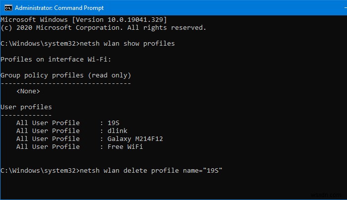 Four ways to delete WiFi Network Profile from Windows 11/10
