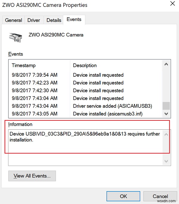 Device requires further installation error on Windows 11/10