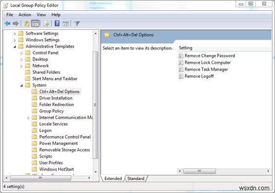 Customize Ctrl+Alt+Del Screen Options using Group Policy or Registry in Windows 11/10