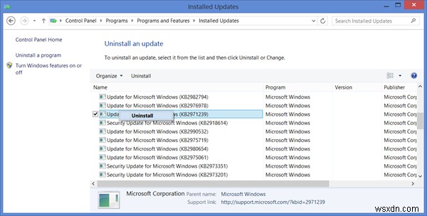 How to uninstall Windows Updates in Windows 11/10