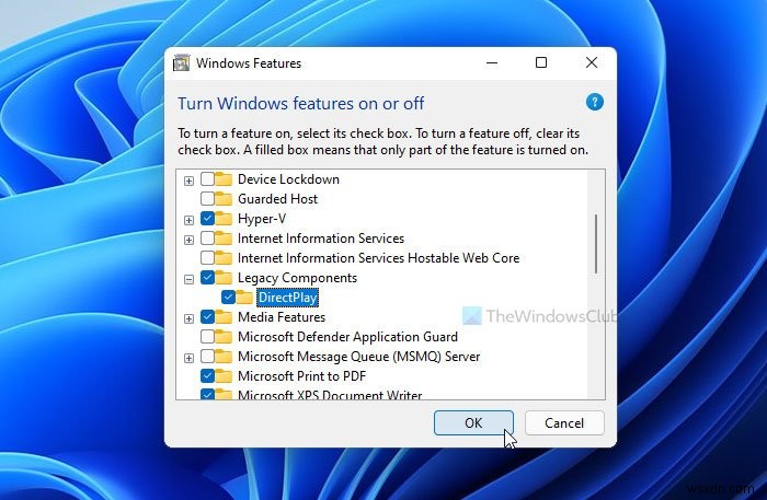 How to install and enable DirectPlay on Windows 11/10