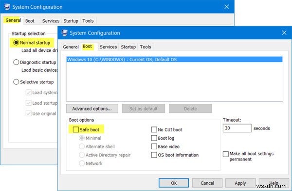PC stuck and cannot exit Safe Mode in Windows 11/10