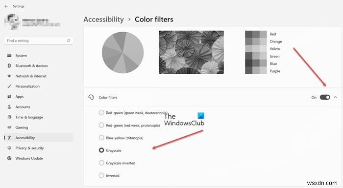 How to Turn off or on ColorBlind mode in Windows 11/10