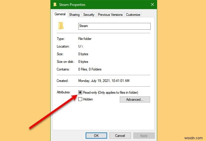 Fix New Steam library folder must be writable error