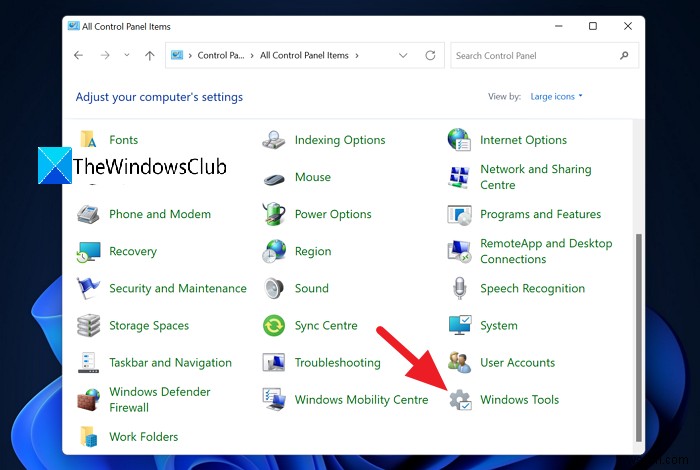 How to open Windows Tools in Windows 11
