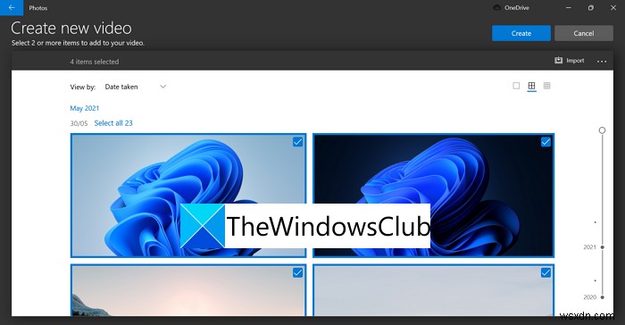 How to make a Video from Photos in Windows 11