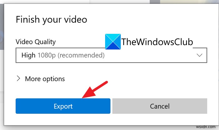 How to make a Video from Photos in Windows 11