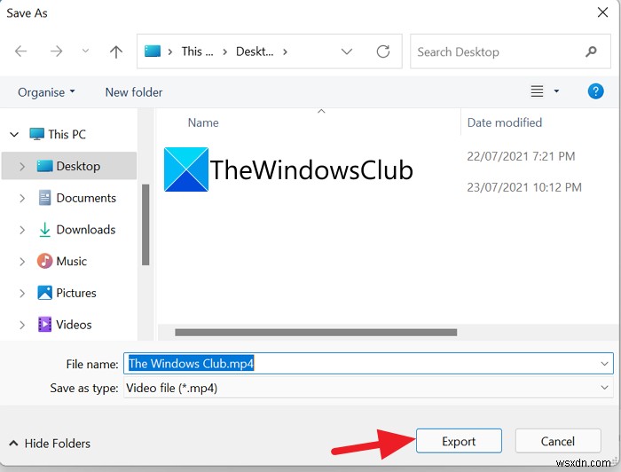 How to make a Video from Photos in Windows 11