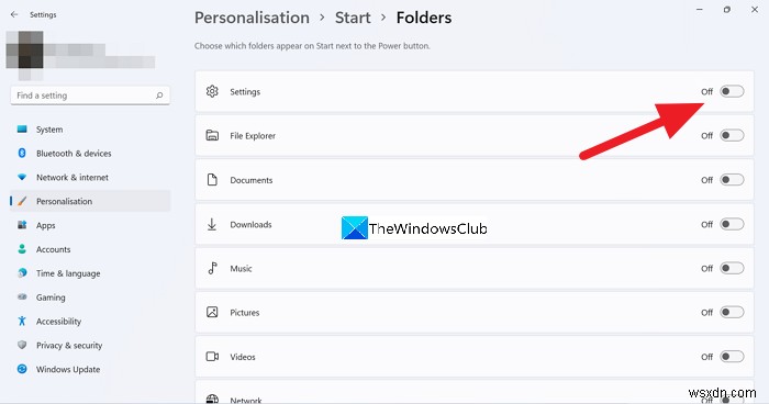 How to Add or Remove Folders from Windows 11 Start Menu