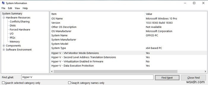 Windows Sandbox cannot be installed, Virtualization support is disabled in the firmware