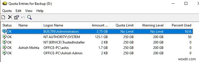 Enable Disk Quota using Disk Properties, Registry, or Group Policy Editor in Windows 11/10