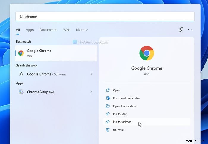 How to pin any app to the Taskbar in Windows 11